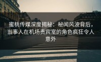 蜜桃传媒深度揭秘：秘闻风波背后，当事人在机场贵宾室的角色疯狂令人意外