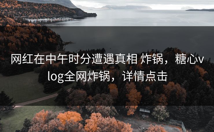 网红在中午时分遭遇真相 炸锅,糖心vlog全网炸锅,详情点击 网红在中午时分遭遇真相 炸锅,糖心vlog全网炸锅,详情点击