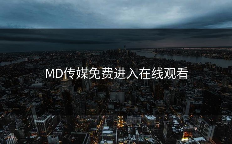 MD传媒免费进入在线观看
